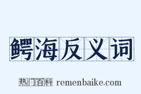 鳄海反义词是什么意思的图片